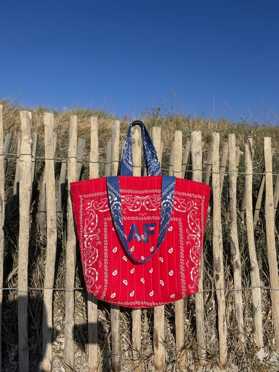 TOTE BAG TRAPUNTATA BANDANA