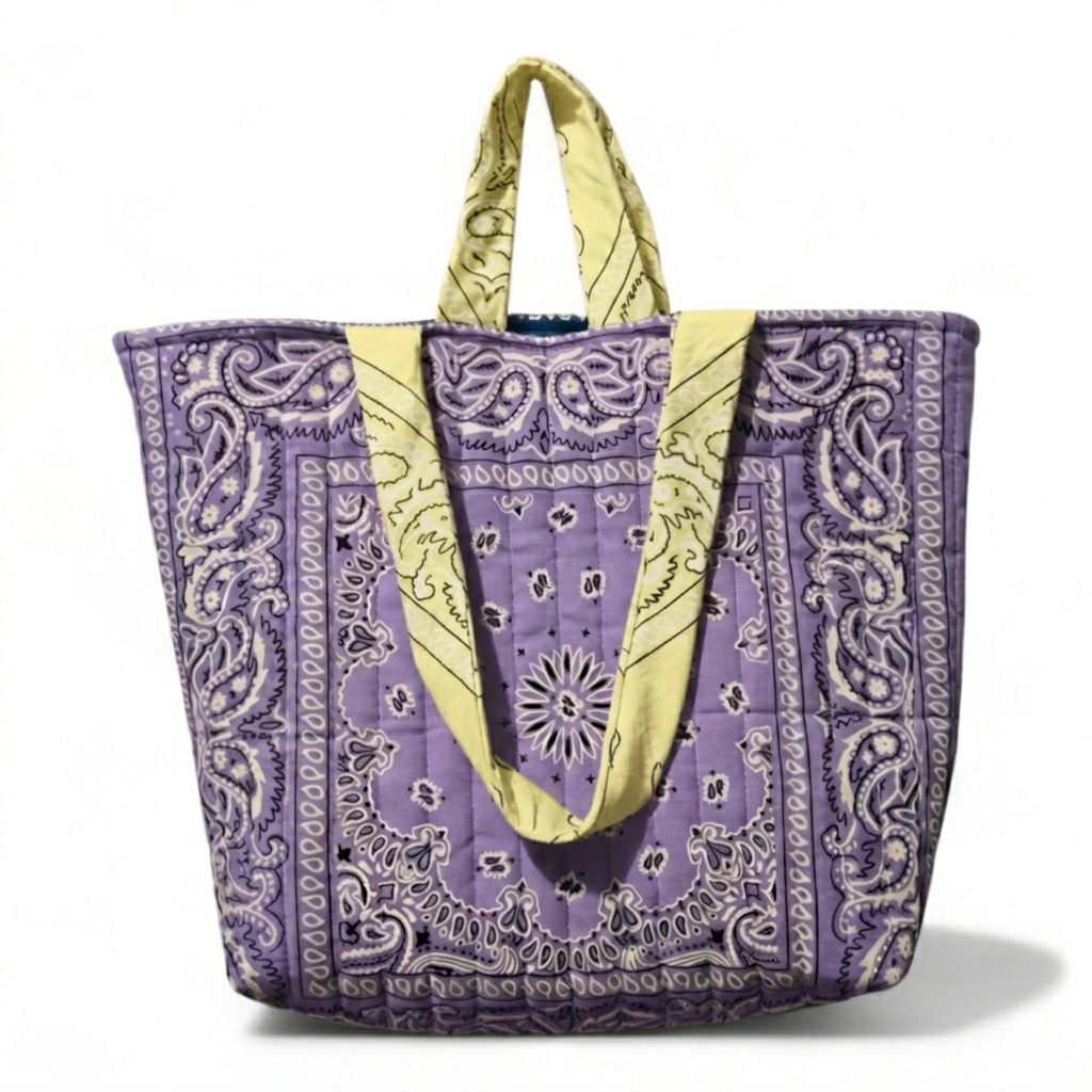 TOTE BAG TRAPUNTATA BANDANA