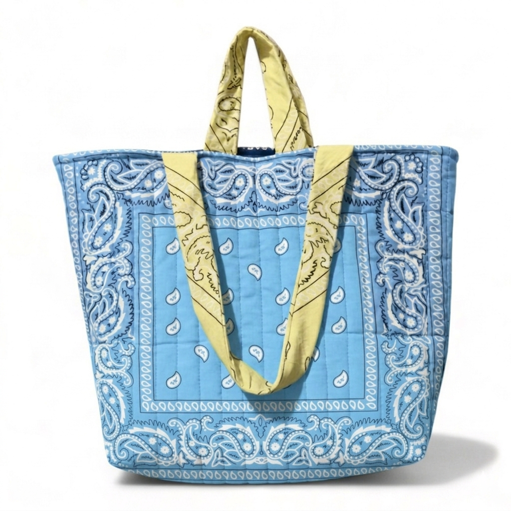TOTE BAG TRAPUNTATA BANDANA