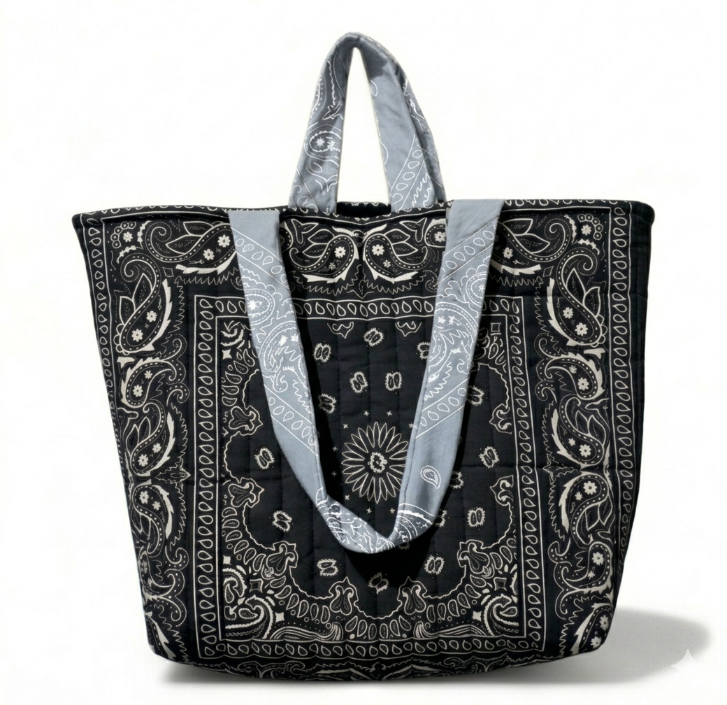 TOTE BAG TRAPUNTATA BANDANA