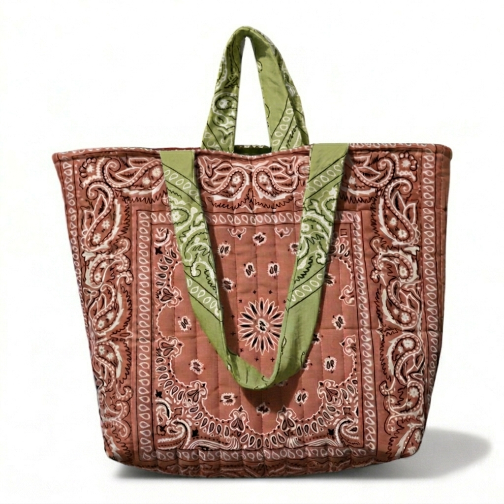TOTE BAG TRAPUNTATA BANDANA