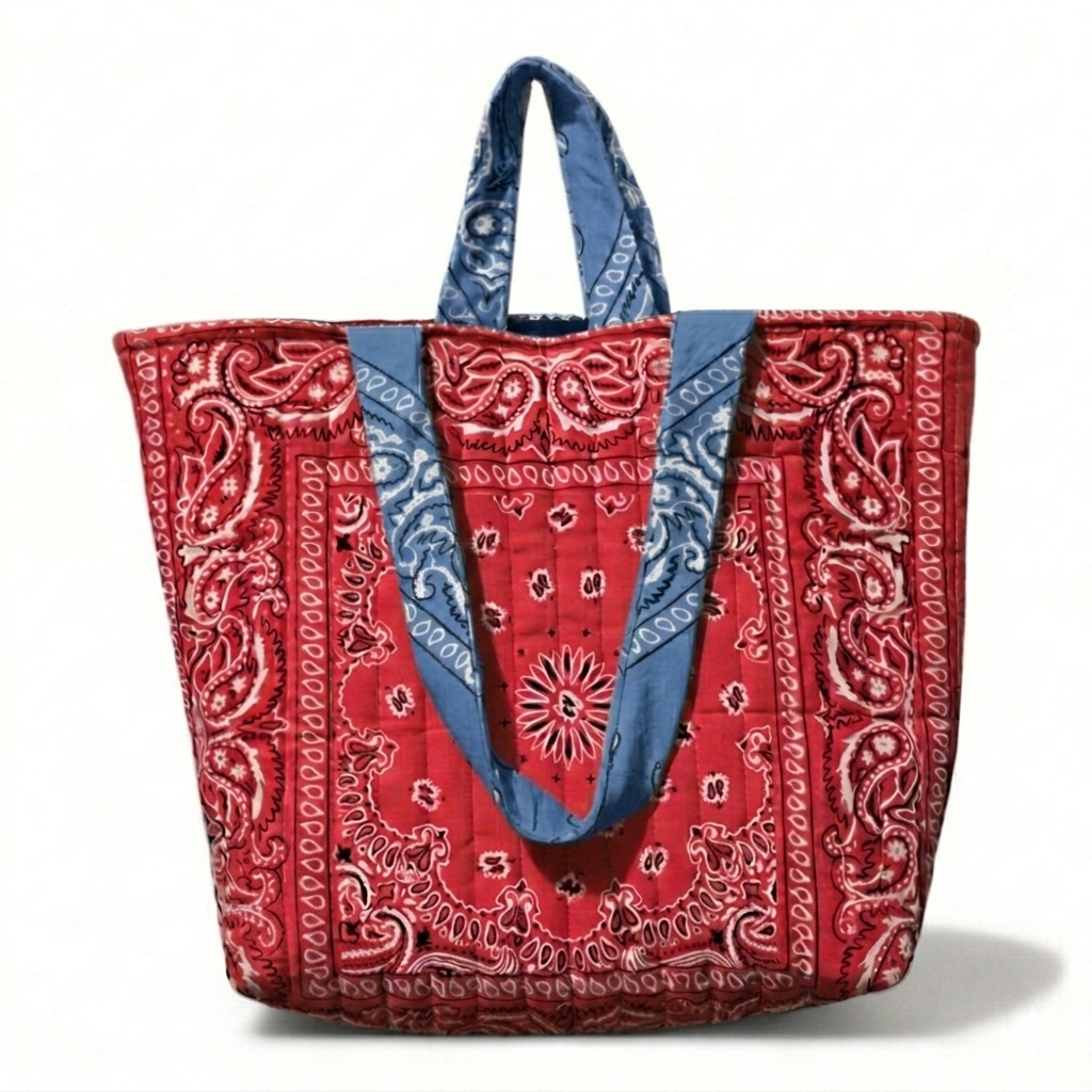 TOTE BAG TRAPUNTATA BANDANA
