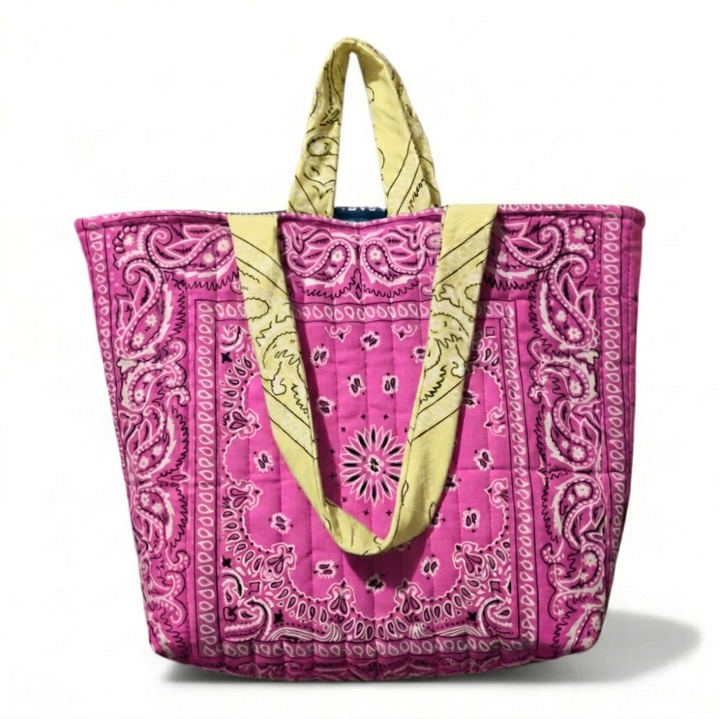 TOTE BAG TRAPUNTATA BANDANA