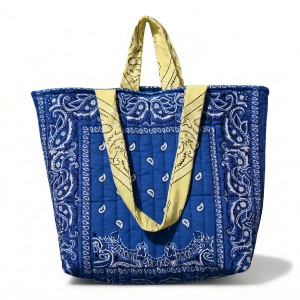 TOTE BAG TRAPUNTATA BANDANA