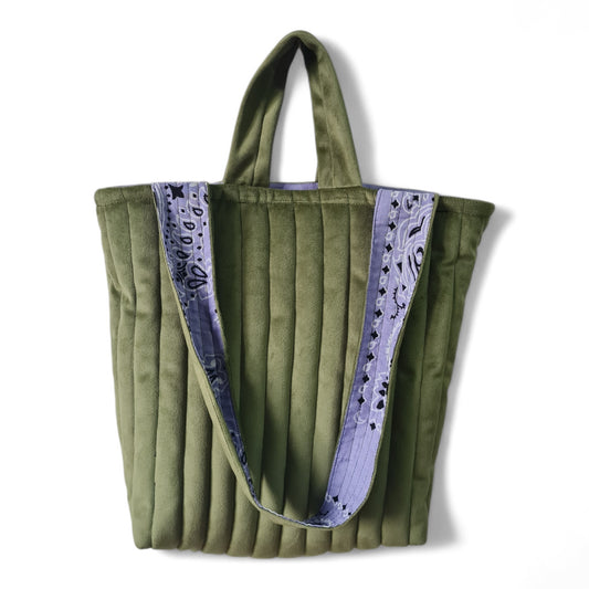 TOTE BAG TRAPUNTATA VELLUTO