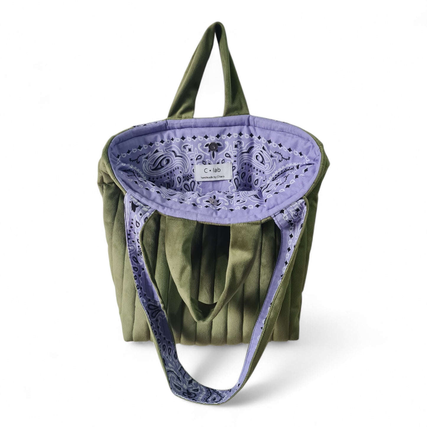 TOTE BAG TRAPUNTATA VELLUTO